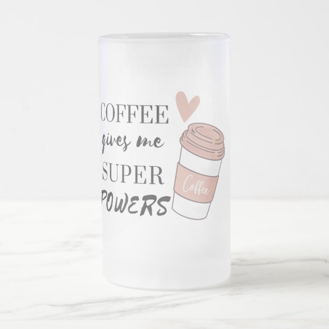 Coffee ge me toppens befogenheter frostat ölglas (Center)