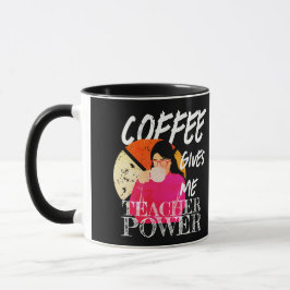 Coffee ge, min lärarkraft | Retro Funny Mugg