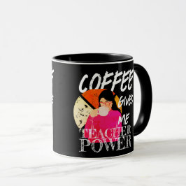 Coffee ge, min lärarkraft | Retro Funny Mugg