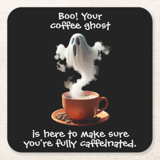 Coffee Ghost Underlägg Papper Kvadrat
