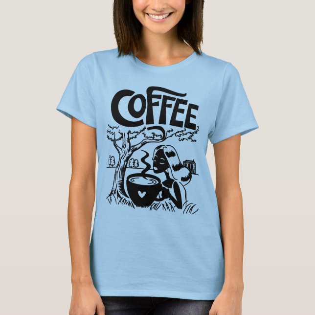Coffee Girl T Shirt (Framsida)