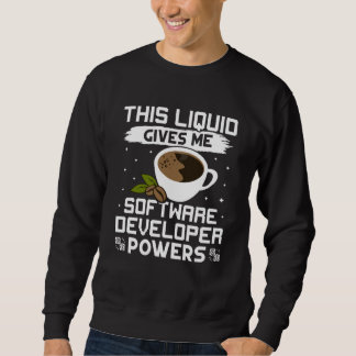 Coffee Gives Me Software Developer Powers Lång Ärmad Tröja