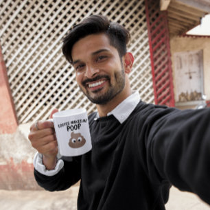 COFFEE GÖR MIG POOP FUNny Kaffe koppar