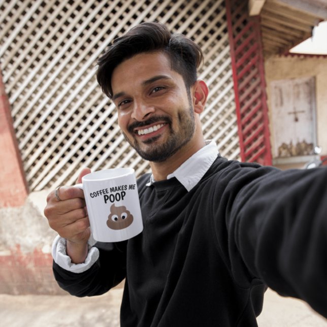 COFFEE GÖR MIG POOP FUNny Kaffe koppar (Skapare uppladdad)