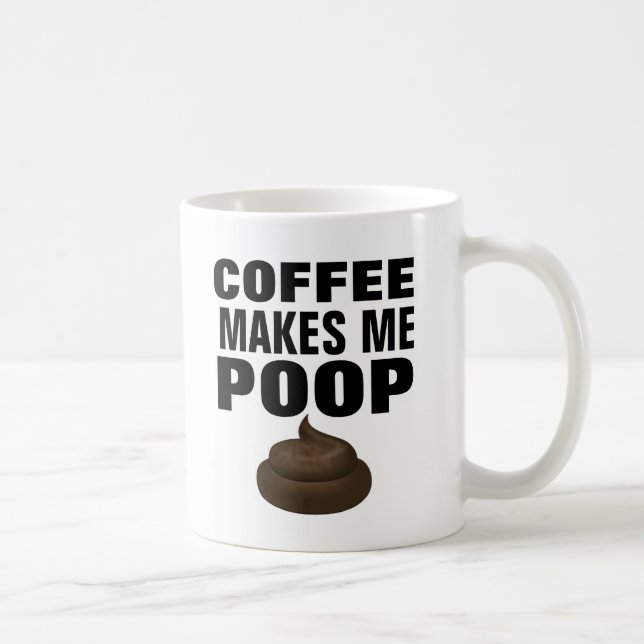 COFFEE GÖR MIG POOP, roliga muggar (Höger)