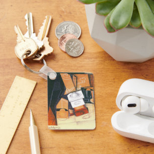 Coffee Grinder av Juan Gris, Vintage Cubism Art Nyckelring