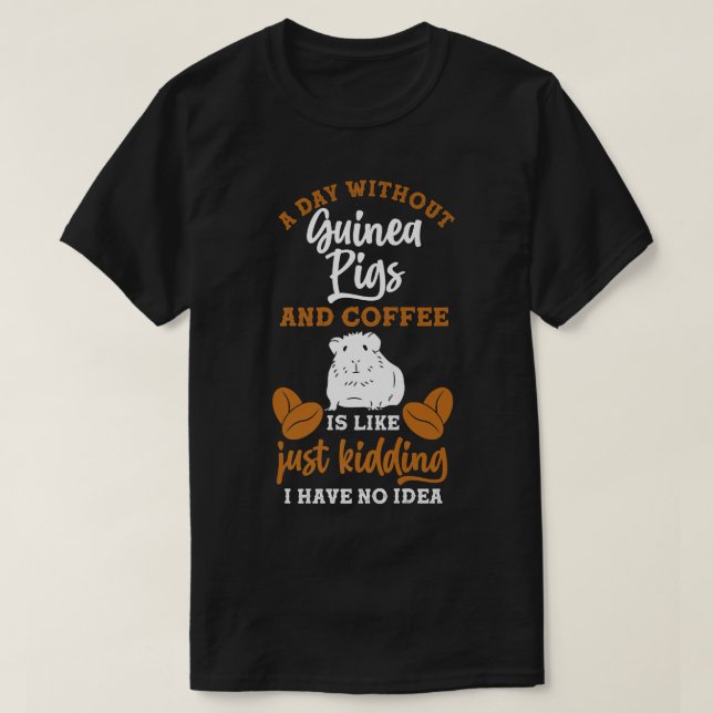 Coffee Guinea Pig Premium446  T Shirt (Design framsida)