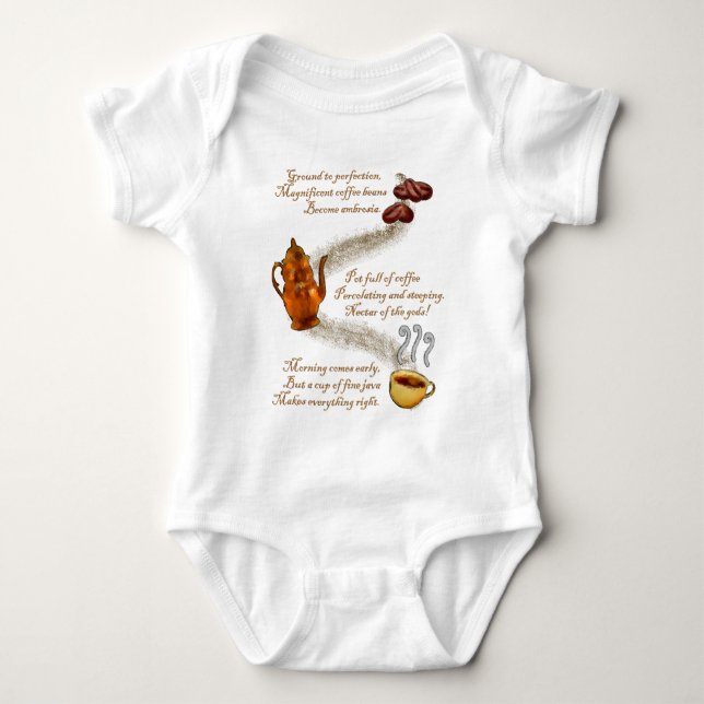 Coffee Haiku Infant Shirts T Shirt (Framsida)