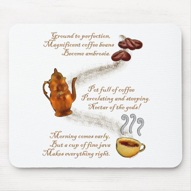 Coffee Haiku Mousepad Musmatta (Framsidan)