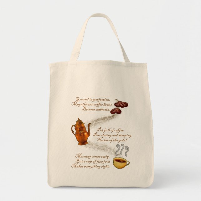 Coffee Haiku Tote bags Tygkasse (Framsidan)