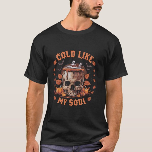 Coffee Halloween Spooky Caffeine CoffeholTrick T Shirt (Framsida)