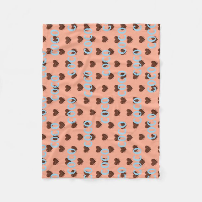 Coffee Heart Fleecefilt (Framsidan)