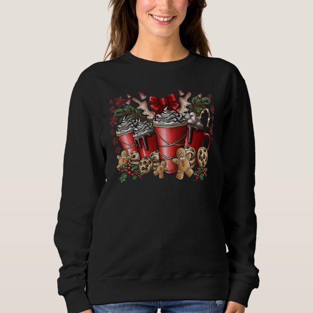 Coffee Holiday Christmas Coffee Gingerbread Cookie T Shirt (Framsida)