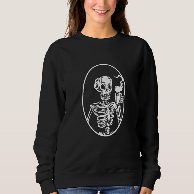 Coffee Horror Shirt Sarkastic Shirt För manar Funn T (Framsida)