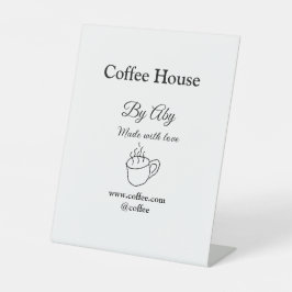 Coffee house made with love add text website socia