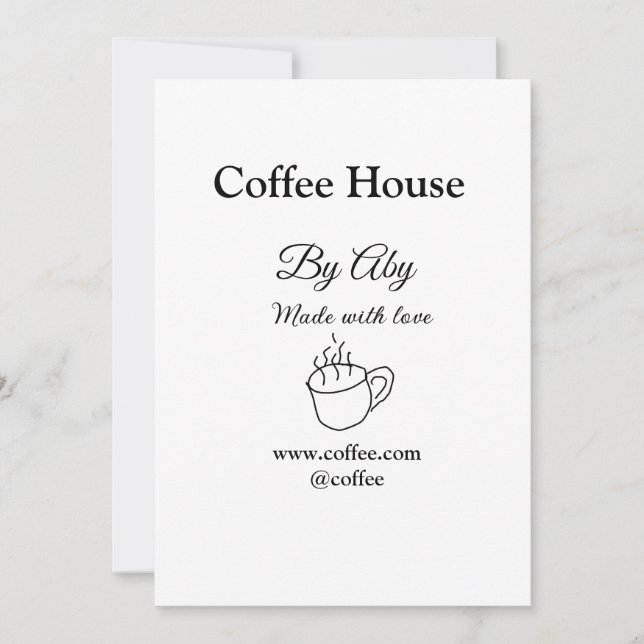 Coffee house made with love add text website socia inbjudningar (Framsida)