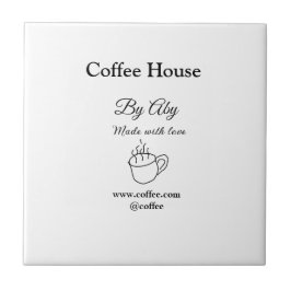 Coffee house made with love add text website socia kakelplatta