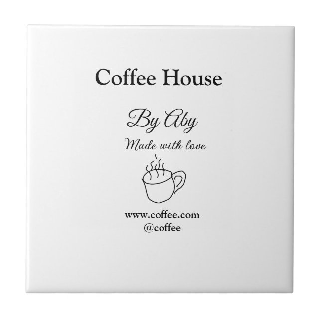 Coffee house made with love add text website socia kakelplatta (Framsidan)
