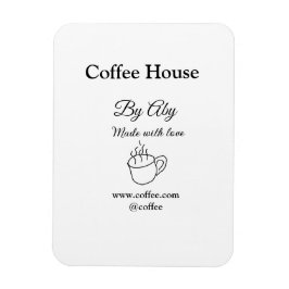 Coffee house made with love add text website socia magnet
