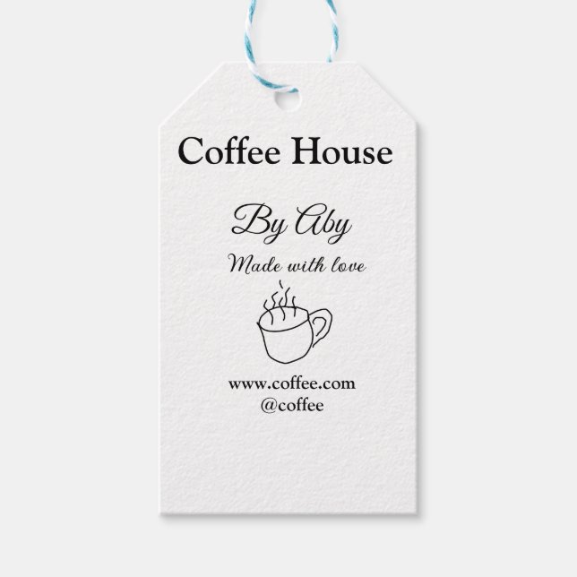 Coffee house made with love add text website socia presentetikett (Framsidan)