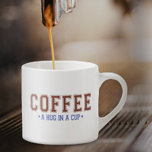 Coffee Hug i Kopp Varsity Lettering Espresso Kopp Espressomugg