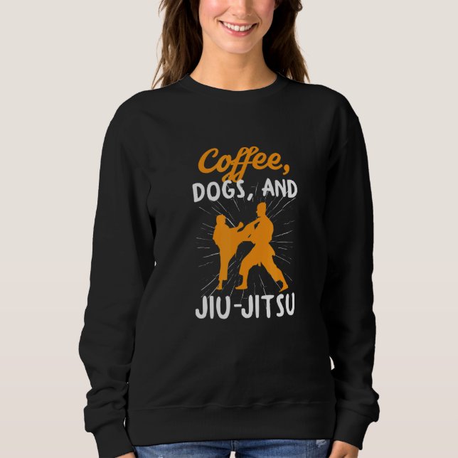 Coffee Hundar Jiu Jitsu Grappling Instructions T Shirt (Framsida)