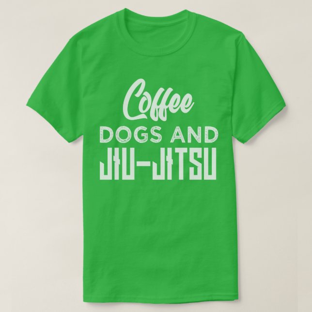 Coffee Hundar Jiu Jitsu T Shirt (Design framsida)