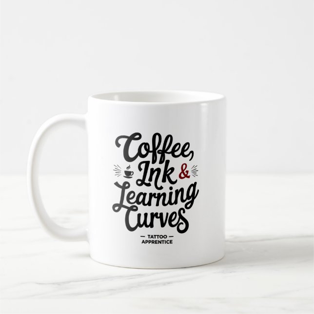 Coffee, Ink & Lärkurvor – Tatueringselev Kaffemugg (Vänster)