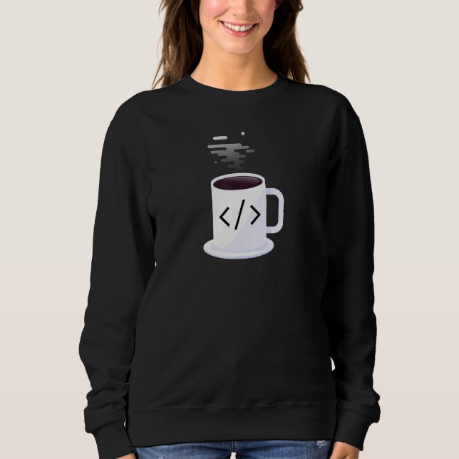 Coffee Into Code JavaScript Code Coffee Developer  T Shirt (Framsida)