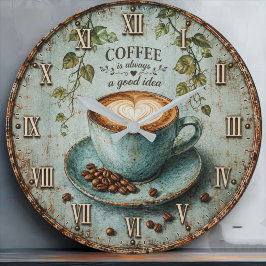 Coffee Is Always a Good Idea Stor Klocka