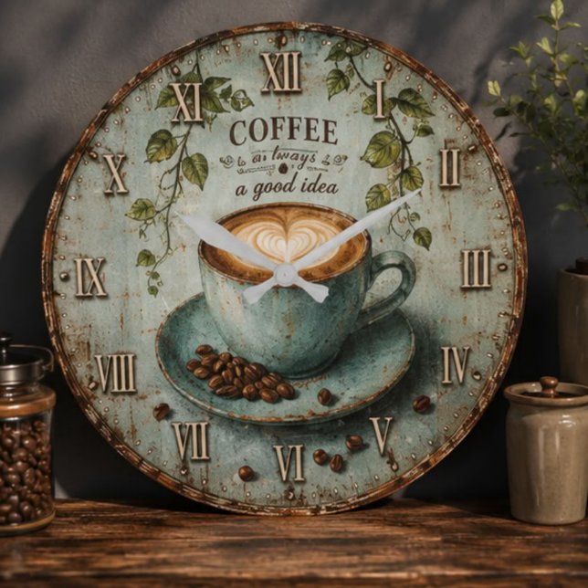 Coffee Is Always a Good Idea Stor Klocka (Skapare uppladdad)