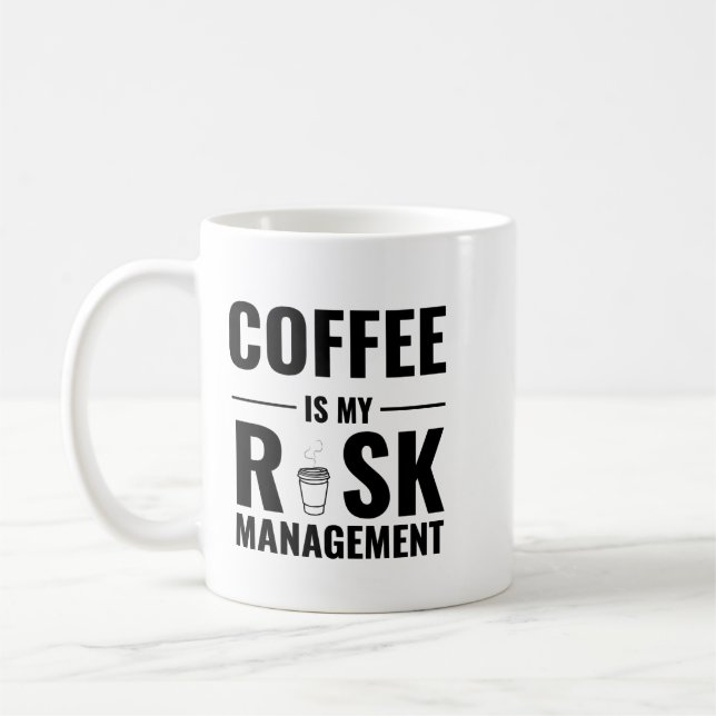 Coffee Is My Risk Management — Trader Mug Design Kaffemugg (Vänster)