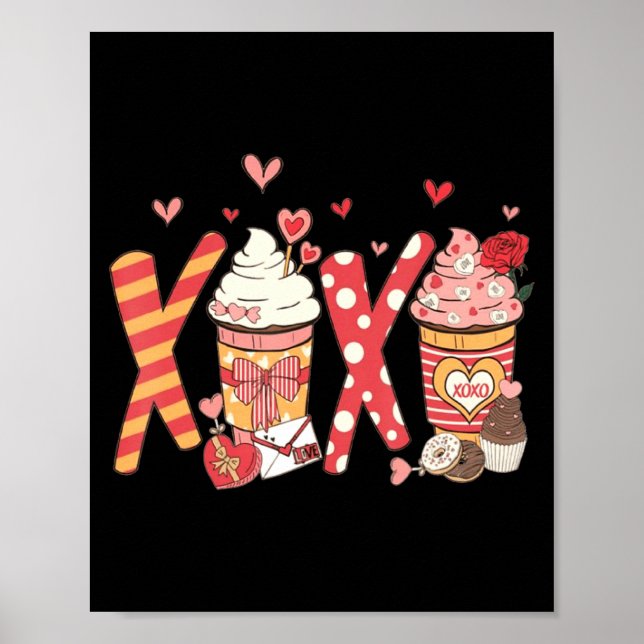 Coffee Is My Valentine Funny Teacher Coffee Lover  Poster (Framsidan)