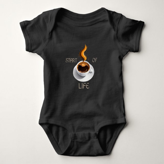 Coffee is Start of Life  T Shirt (Framsida)