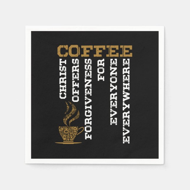 Coffee Jesus Christianity Church Faith Gift Pappersservett (Framsidan)