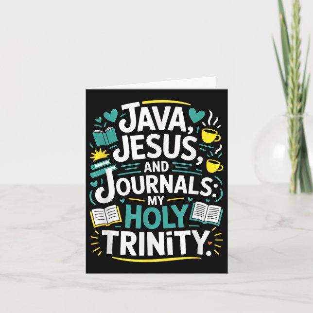 Coffee Jesus Journal Christian Bok Älskare Kort (Framsida)
