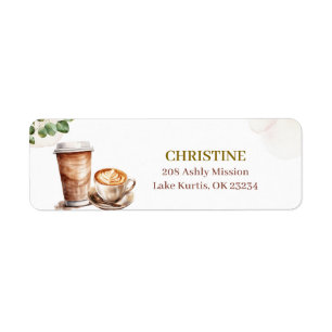 Coffee Kärlek håller på att bryta Möhippans adress Returadress Etikett