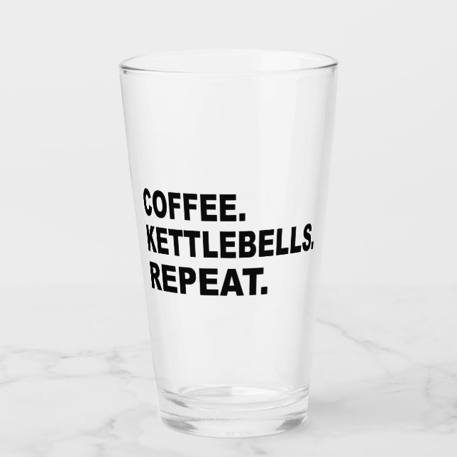 Coffee Kettlebells Repeat Glaskopp (Framsida)