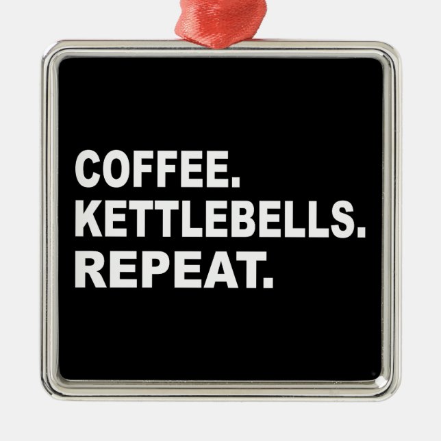 Coffee Kettlebells Repeat Julgransprydnad Metall (Framsidan)