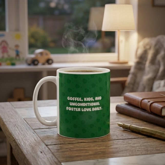 Coffee Kids Ovillkorlig Foster Kärlek Daglig Desig Kaffemugg (Skapare uppladdad)