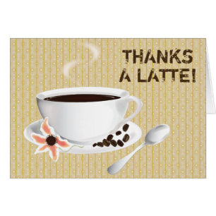 Coffee Kopp Coffee Beans Tack OBS Kort
