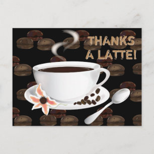 Coffee Kopp Coffee Beans Tack Vykort