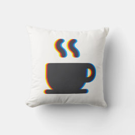 Coffee Kopp Glitch Kudde