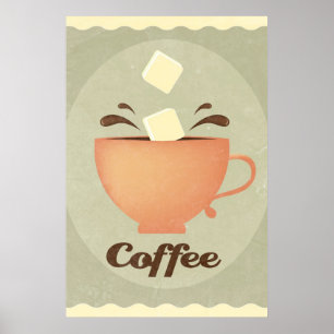Coffee kopp illustration poster