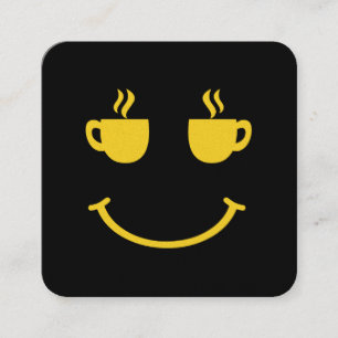 Coffee Kopp Smile Fyrkantigt Visitkort