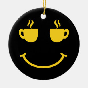 Coffee Kopp Smile Julgransprydnad Keramik