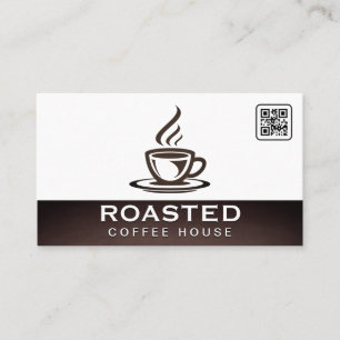 Coffee Kopp Steaming QR-kodAffärskort Visitkort
