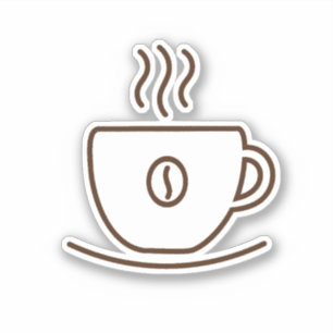 Coffee kopp Sticker Klistermärken