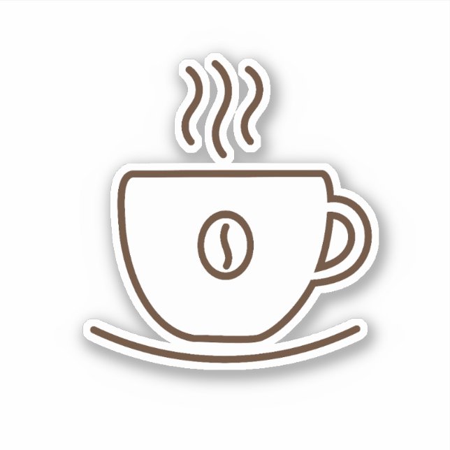 Coffee kopp Sticker Klistermärken (Framsida)