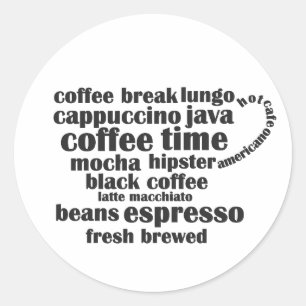 Coffee kopp Sticker Runt Klistermärke